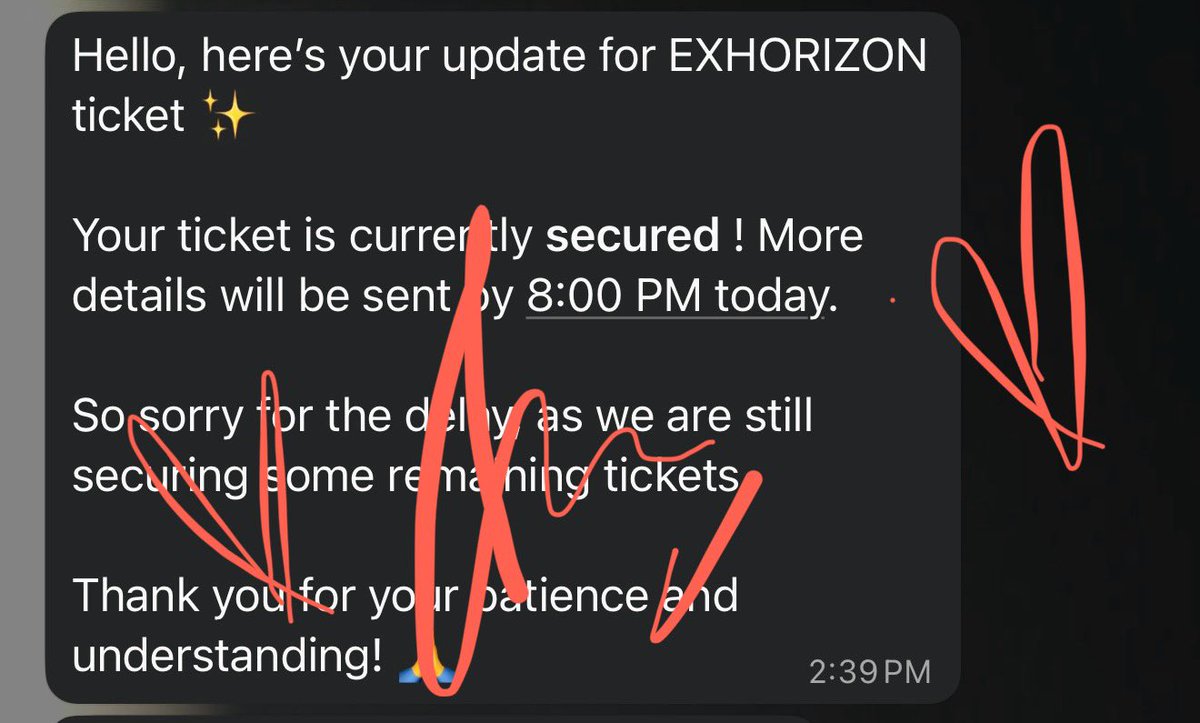 WEHH LURVEE TERUKK LEPAS PENAT KEJE WALAUPUN BLOM SIAP KEJE LAGI, NAMPAK MESSAGE NI😭😭  thankyou thankyou soo muchh😭😭❤️❤️

ritu #ReverieInKL also secured from her. Thankyou so much for you service😭✨🥹

EXO I WILL SEE YOU LATERRR ARGHHHHH

#EXhOrizoninKL #EXO <a href="/babyminika/">minika. 🐝🎟️</a>