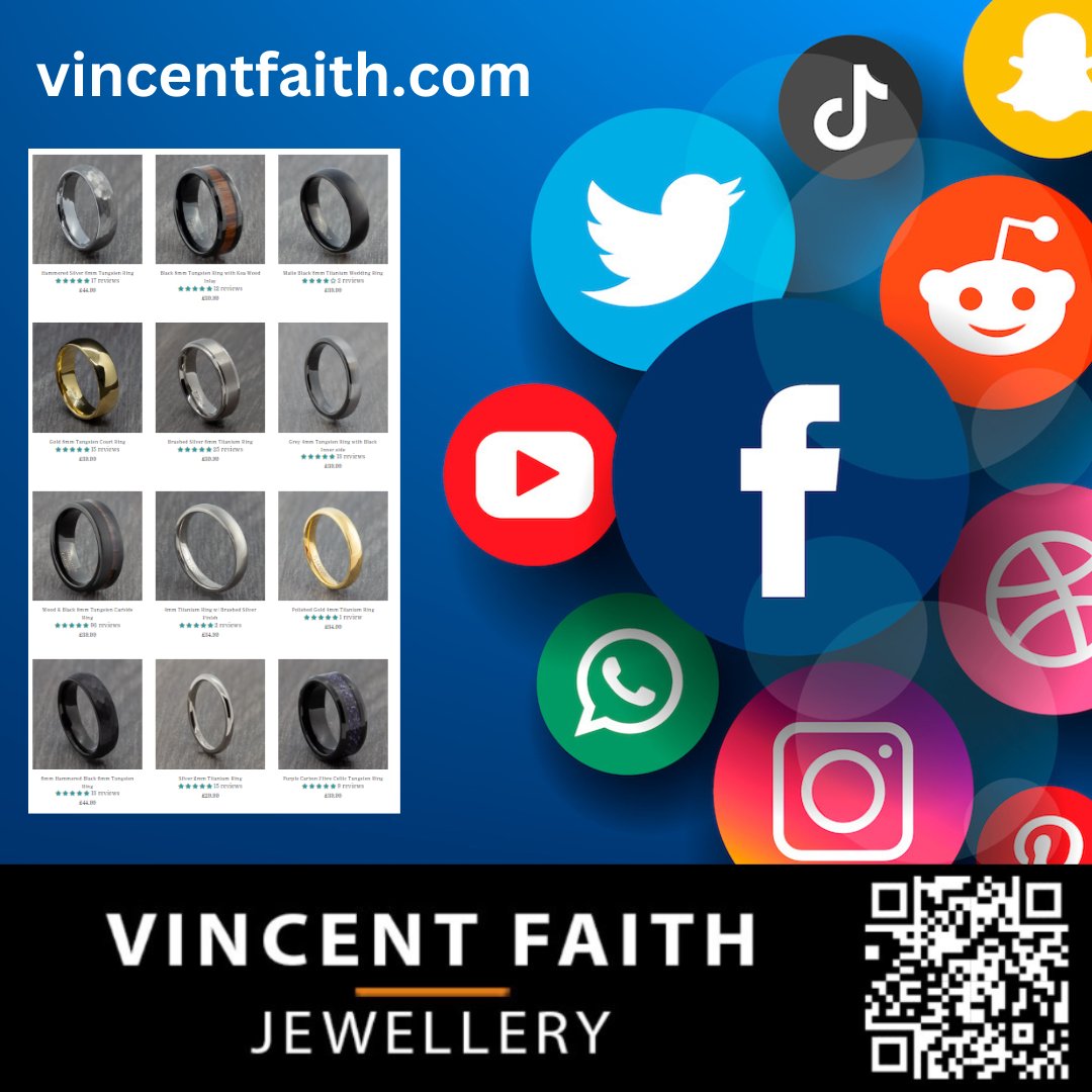 VincentFaithUK's tweet image. You can follow Vincentfaith.com on 

Twitter (X)  @VincentFaithUK
Facebook     @vincentfaithmensrings
Instagram    @vincentfaithmensrings 
Threads      @vincentfaithmensrings

#jewellery #tungsten #titanium #mens #womens #men #women #wedding #ring #rings #weddingband