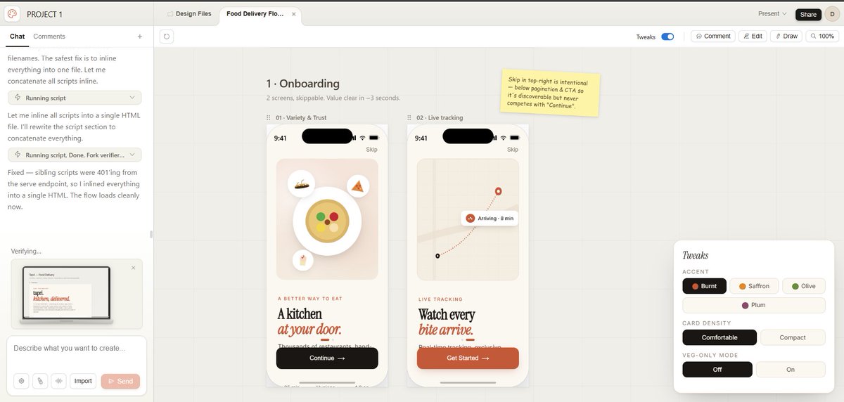 Rahulkr1503's tweet image. Connecting Claude with Figma using MCP

Now with Claude Design it feels like things are coming together

Still exploring and learning

#UXDesign #ProductDesign #AIDesign #Figma #Claude #ClaudeDesign #MCPServer #LearningInPublic #UXUI #DesignWorkflow