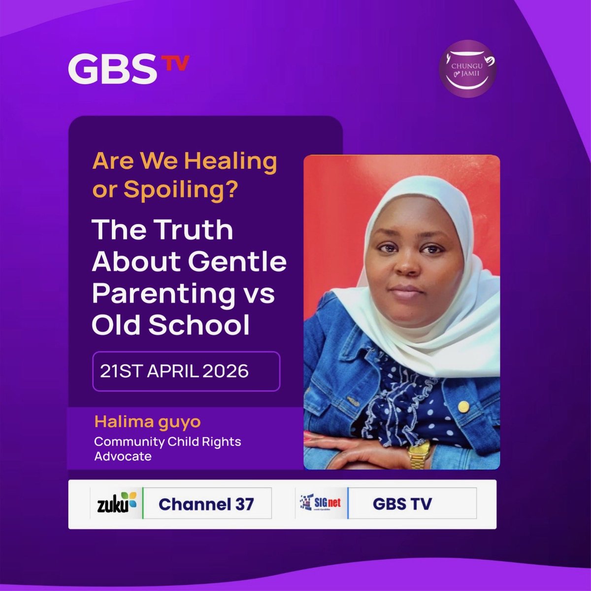 CrimeSiPoaKenya's tweet image. Where do we draw the line?
Tune in to @GBSTvKenya with our team member, Halima Guyo, a community child rights advocate. 
#parentingtruth #gentleparenting #oldschoolparenting #familytalk #realconversation