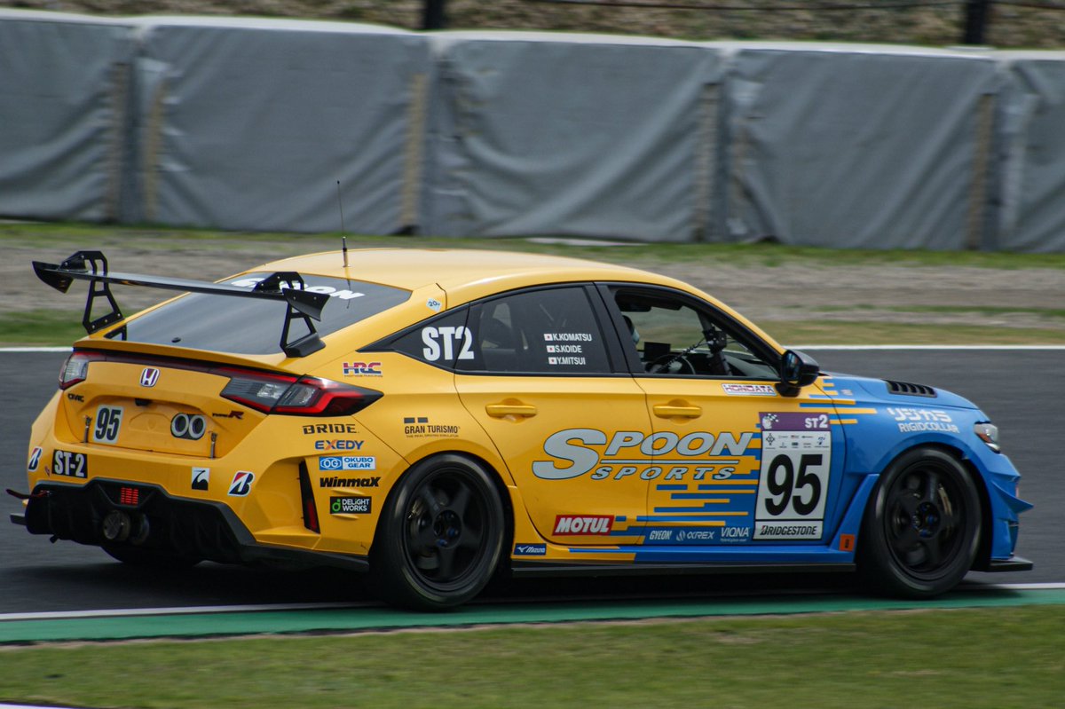 mashiro_REAL17's tweet image. スーパー耐久シリーズ2026 Rd.2 鈴鹿5H
#95 SPOONリジカラシビック
小松一臣/小出峻/三井優介

優勝おめでとう御座います🎉
#S耐 #スーパー耐久シリーズ #supertaikyu