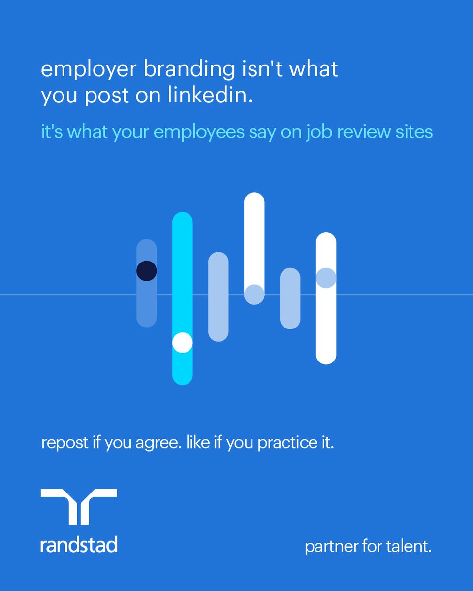 RandstadIndia's tweet photo. Your employer brand isn’t your content.
It’s your employees’ reality.

Repost if you agree. 

#EmployerBranding #EmployeeExperience #WorkplaceCulture #TalentStrategy #HRInsights #PeopleFirst #FutureOfWork #EmployeeVoice #RandstadIndia https://t.co/su5AJPij13