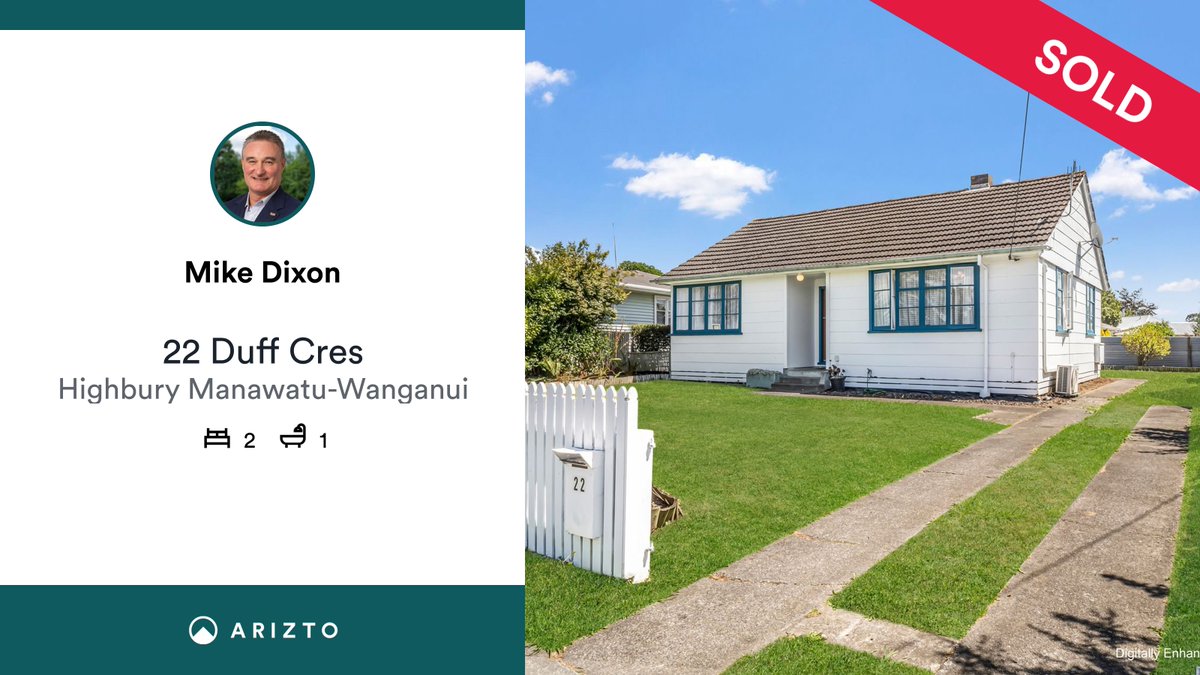 MikeDixonPN's tweet photo. 🛌 2 🛀 1
📍 22 Duff Cres, Highbury, Manawatu-Wanganui

My latest sale on RateMyAgent.
Branch Manager Licensee 10053907
https://t.co/QRnh8w8HZ4
Mike Dixon 021 1040 130

...
#ratemyagent #palmyrealestate #feildingrealestate #ashhurstrealestate #mikedixonrealestate... https://t.co/KPLDVpRbBz
