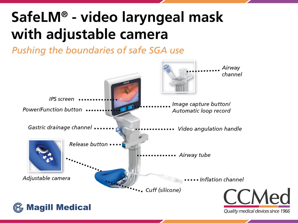 CcmedUk's tweet image. SafeLM changes the discussion on SGA/LMAs from blind placement to selection, confirmation and reliability.

Direct vision. Real-time viewing. Escalation support if needed.

Demo Request: ow.ly/BQQL50YI7sF

#Anaesthesia #AirwayManagement #PatientSafety