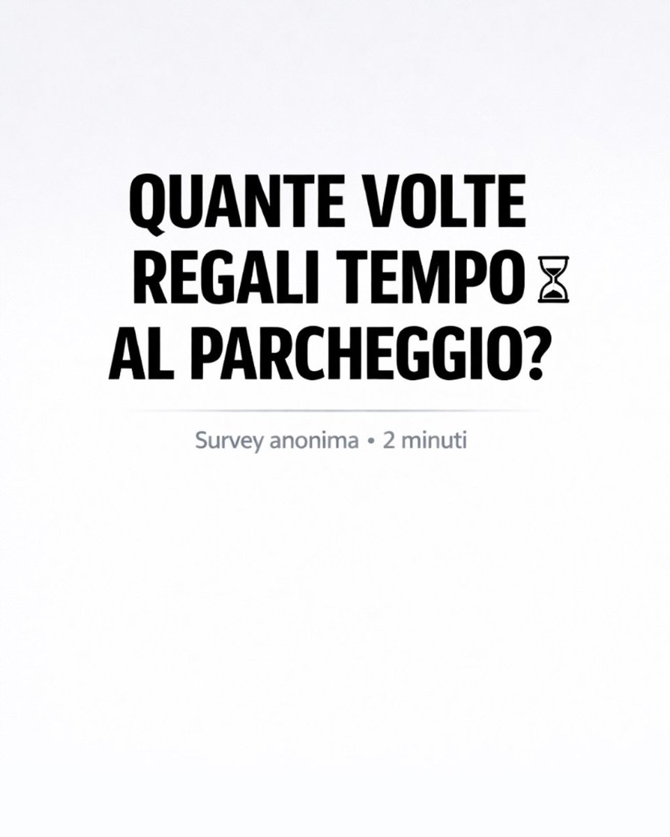 PPhoenx47299's tweet image. Parcheggio trovato? Bene.
Prima, però: quanti minuti hai perso per arrivarci? 𝗦𝘂𝗿𝘃𝗲𝘆 𝗮𝗻𝗼𝗻𝗶𝗺𝗮 (𝟮 𝗺𝗶𝗻).

Link in bio 🔗

#smartmobility #smartcity #smartparking #urbanmobility #emobility