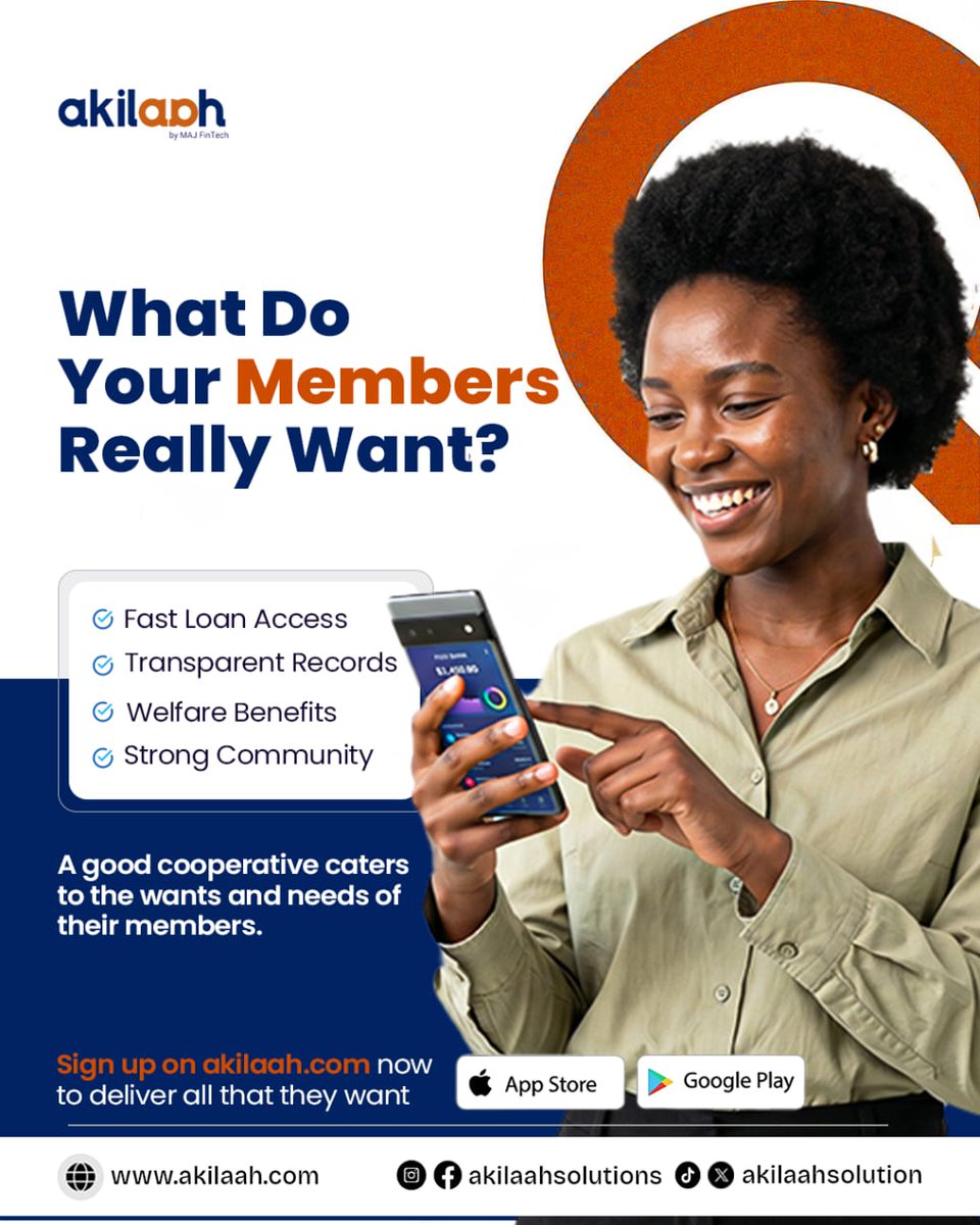 akilaahsolution's tweet photo. Every good business knows one truth, you're in the business of satisfying customers. That's what Akilaah is all about, we are here to help you satisfy your cooperative by speeding up processes and making them seamless.

Sign up on https://t.co/SFoapbuSL0 to get started now! https://t.co/O42Uka9osT