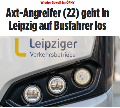 Taykra's tweet image. #Leipzig: Dank zweier Kollegen, die rasch zu Hilfe geeilt waren, konnte der Angreifer überwältigt werden. Der 22-Jährige soll den Fahrer nach einer Zigarette gefragt haben, aber der hatte keine. Daraufhin griff der Deutsche den Fahrer an und verletzte ihn.