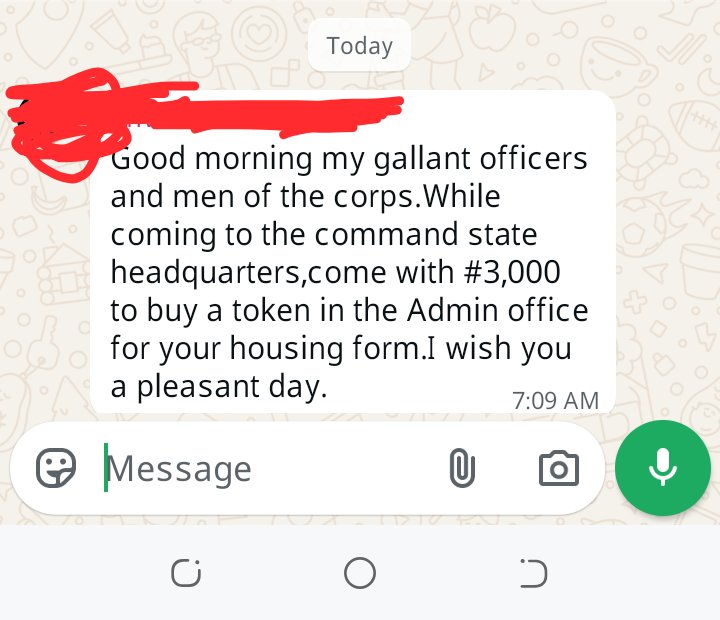 iamHASKING's tweet photo. @BTOofficial @Ekitiketekan @aeonalloy Pls help us in osun NSCDC NHQ staff that came for the NHF capturing sir, as we are being ask to pay 3000 each for NHF token, this is corruption sir and we know you for your integrity https://t.co/EACohmJGpm