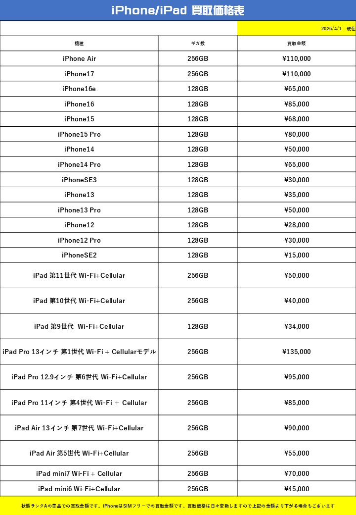 kantei_tcg's tweet image. 【買取情報】
iPhone/iPad 買取しております。
ご不要になったスマホお持ちください。即現金化！
#Apple #iPhone #iPad #買取 #iPhone買取 #iPad買取