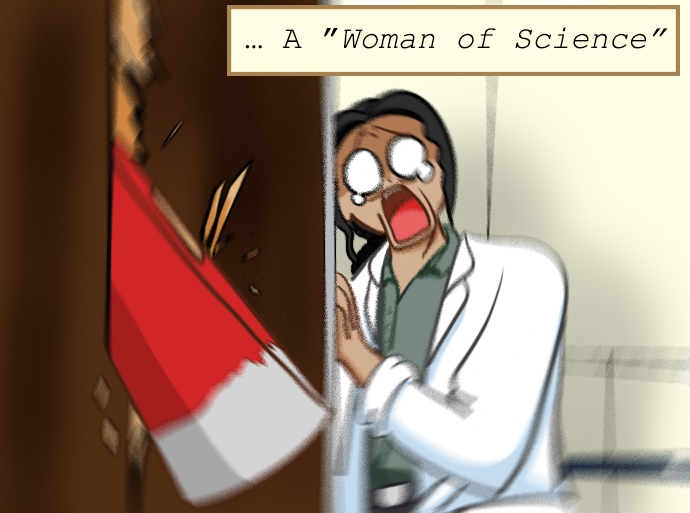 Pumgumgum's tweet photo. I just realised SCP-9114 would consider every woman on Site a witch for doing science. Thus, I was inspired to draw this little comic 😁

#SCP #SCPFoundation #SCPComic #SCPMeme #GLNCfanart #SCPTheAnime @soem_studios https://t.co/WyfmzdrkOa