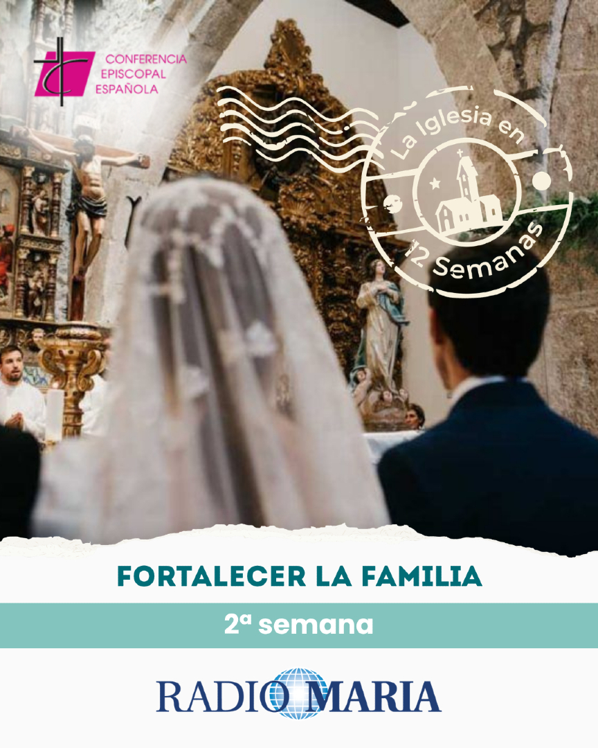 RadioMariaSpain's tweet photo. 🙏 Dentro de nuestra campaña *“Todos uno en Jesús y María”*, en Radio María España nos unimos a la iniciativa de la Conferencia Episcopal Española: **“La Iglesia en doce semanas”**.

Desde abril hasta finales de junio, recorreremos cada semana una dimensión de la misión de la Iglesia: evangelización, familia, educación, vida, cultura… 💒

🎧 Además, te proponemos programas especiales para profundizar en cada tema.
👉 Descúbrelos y escucha los pódcast en nuestra web ▶️ https://t.co/aKxeBShlGW

#TodosUnoEnJesúsYMaría #IglesiaEn12Semanas #RadioMaría