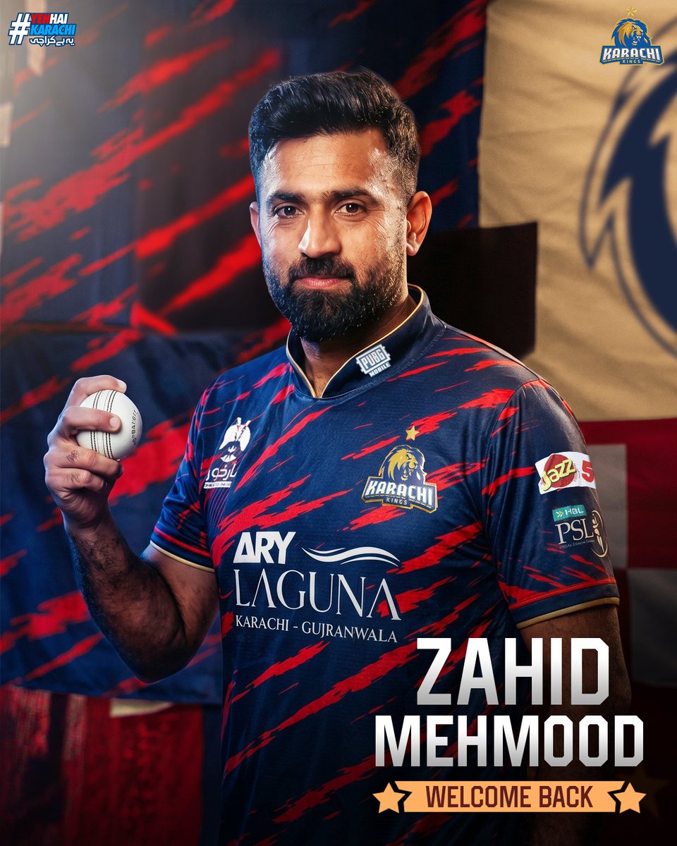 Aqsa_Farook's tweet image. Karachi Kings have signed Leg Spinner Zahid Mehmood ❤️🔥🏏
#PSL #KK