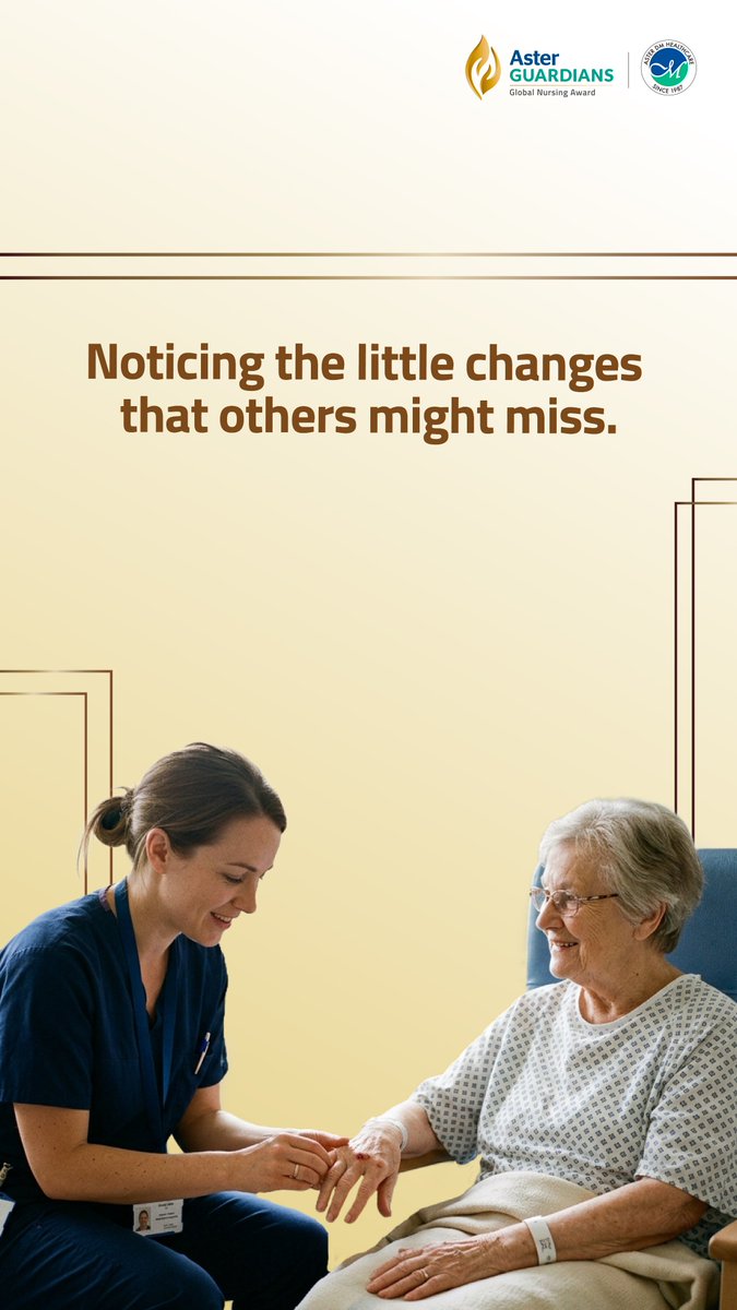 AsterGuardians's tweet image. Care is often built on attention to detail. It is in these small check-ins and thoughtful observations that nurses make a lasting difference.
What is a moment from your experience that you will always remember? Share it with us.

#NurseLife #NursesUnite #NursingExcellence
