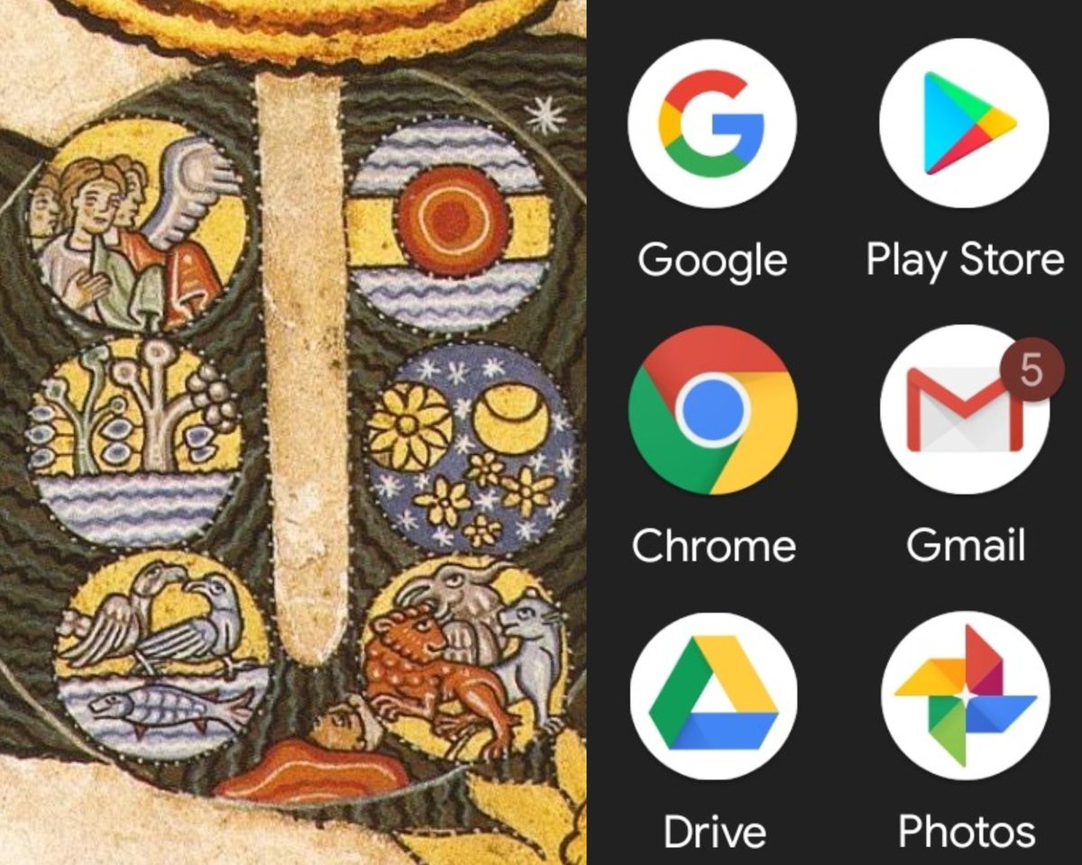 RomanicCatala's tweet image. El romànic va predir les apps del mòbil 
#memsromànics #hildegarda #diesdelacreació #mòbil