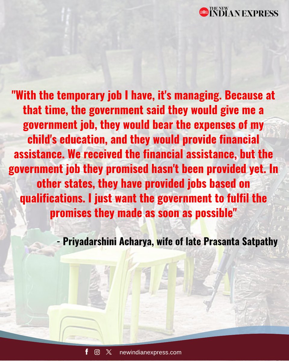 NewIndianXpress's tweet image. "The attack in #Pahalgam was very dangerous. I will not be able to forget it till my last breath. I am always in grief after my husband's death. I say that they (the attackers) should be given the message that if your fight is with the government, then you should talk to them.