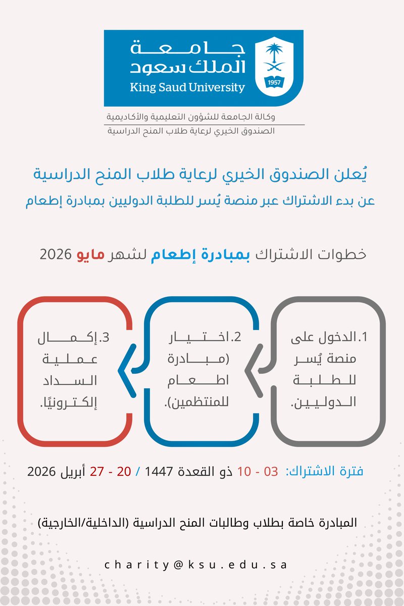 الصندوق الخيري لرعاية طلاب المنح الدراسية tweet media
