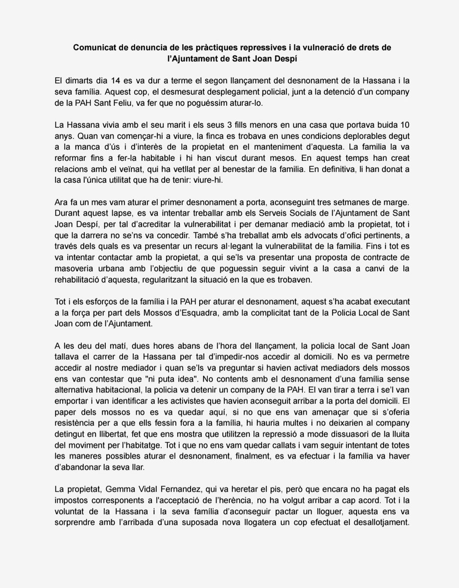 PAH Sant Feliu de Llobregat tweet media