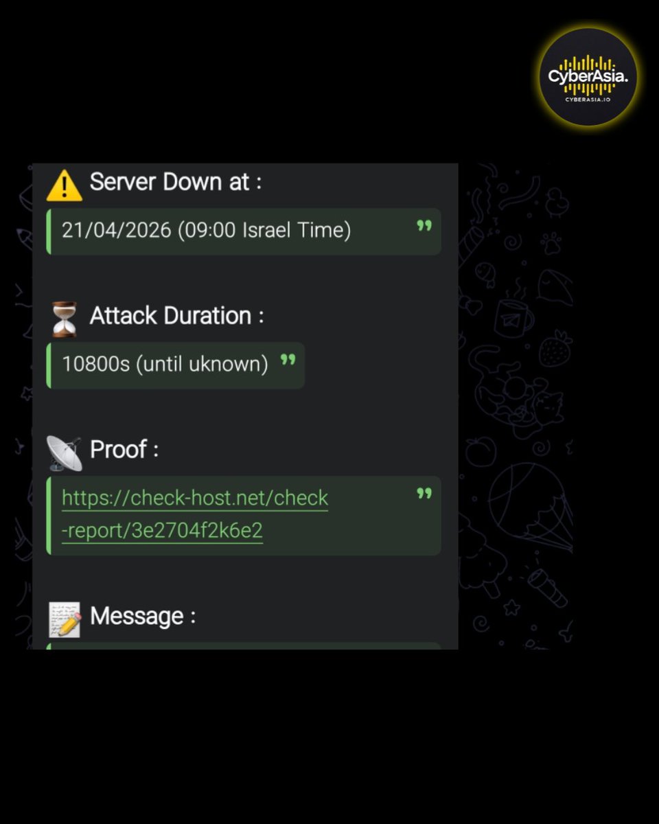 cyberasia_io's tweet image. 🚨 Israel Alert 🇮🇱

Hacktivist group The Garuda Eye has claimed responsibility for a cyberattack targeting the Israeli logistics sector, the official website of AllCargo Logistic Services LTD. en.allcargo.co.il
 
#CyberSecurity #DDoSAttack #Israel #AllCargo