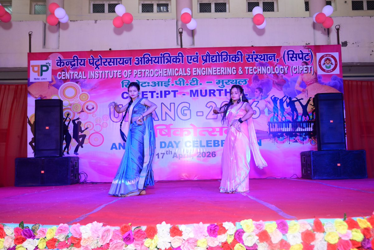 cipetiptmurthal's tweet image. सिपेट आईपीटी - मुरथल में  दिनांक 17.04.2026 को वार्षिक समारोह "उमंग 2026" का आयोजन किया गया,  समारोह में दीर्घ अवधि पाठ्यक्रम एवं कौशल विकास के छात्र व  छात्राओं द्वारा भव्य सांस्कृतिक प्रस्तुति दी गई 
#CIPET #DCPC #annualfunction #cipetiptmurthal