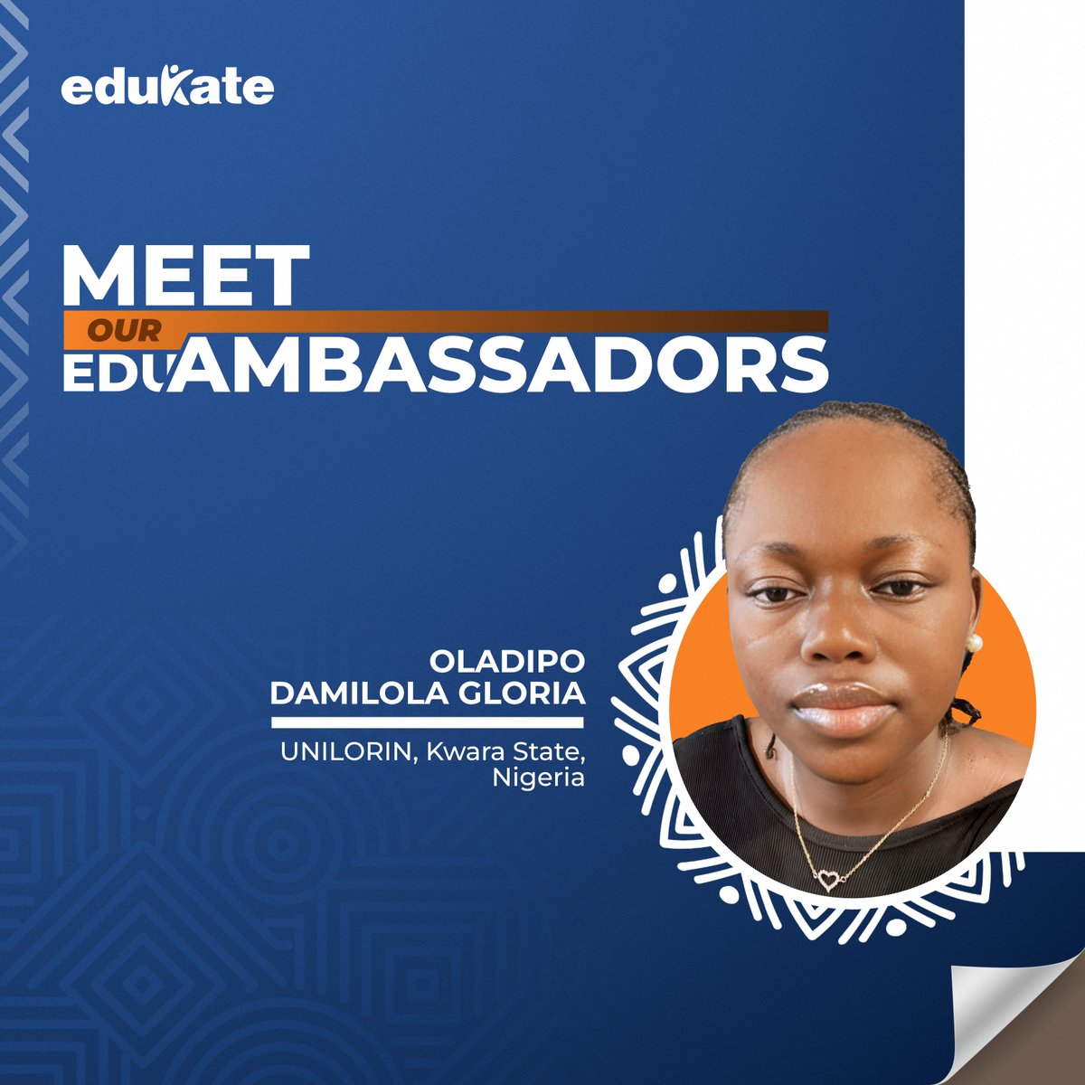 edukateafrica's tweet photo. Shoutout to Oladipo Damilola Gloria!
Our EduAmbassador from UNILORIN, helping us connect more students to opportunities and grow the Edukate community.
Glad to have you with us.
#onestudentatatime #EdukateAfrica #EduAmbassador #StudentVoices #CampusLife #YouthImpact https://t.co/YrLmiSp9vU