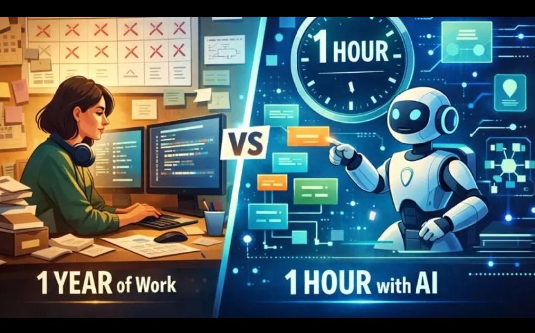 Nishikant090's tweet image. My workflow before AI:
- Google → StackOverflow → docs
- Trial &amp;amp; error for hours

Now:
- Ask AI for direction
- Validate + adapt
- Ship faster

Biggest change?
Less time stuck.
More time building.

AI didn’t replace effort.
It removed friction.

#GenAI #Developers #AI