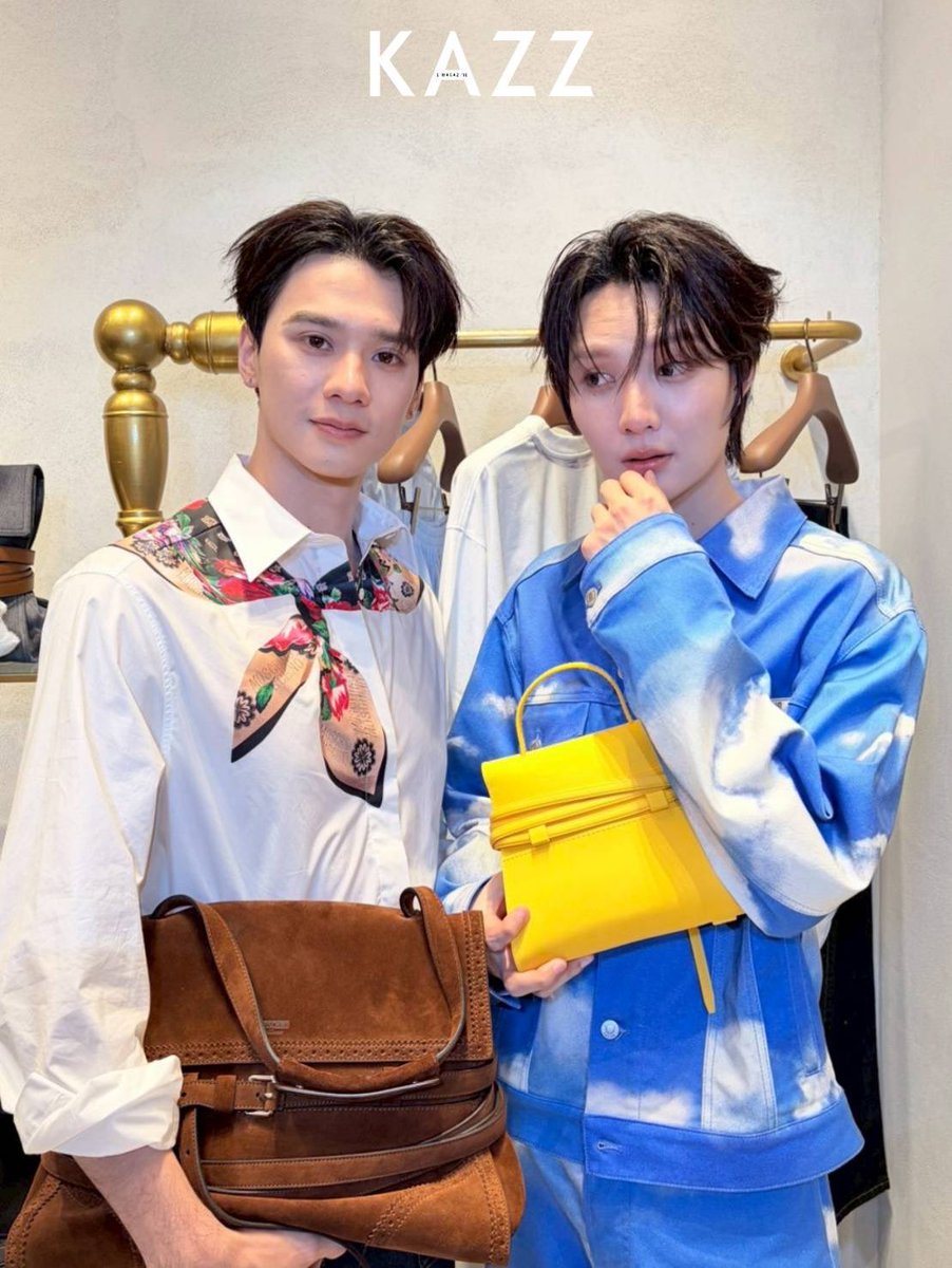 Kazzmagazine's tweet photo. หล่อเต็มพิกัด! "เก่ง-น้ำปิง" ในงาน Moschino Spring/Summer 2026 Collection Launch 🤍✨️

#KengNamping #MoschinoTH #Moschino #PATLuxuryGroup
#KAZZMAGAZINE https://t.co/IGkYHGO3tu