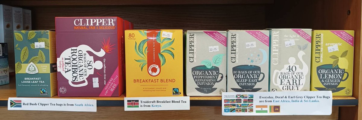 breadoflife263's tweet photo. Today we celebrate National Tea Day 21st April. Started in 2016, this year is the 10th anniversary. The theme is "Brew More. Do More." Brew More using fair trade tea. Do More by buying fair trade tea. We have a variety of fair trade teas available to buy in the Fair Trade Centre. https://t.co/onlLBrrLPW