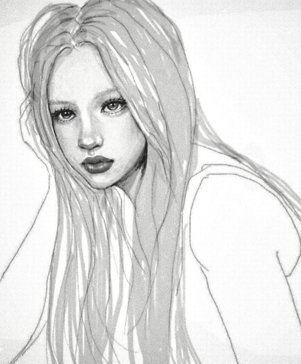 過去作をやり直す✍🏻💭 #wip #人物画 #アート #art #artwork