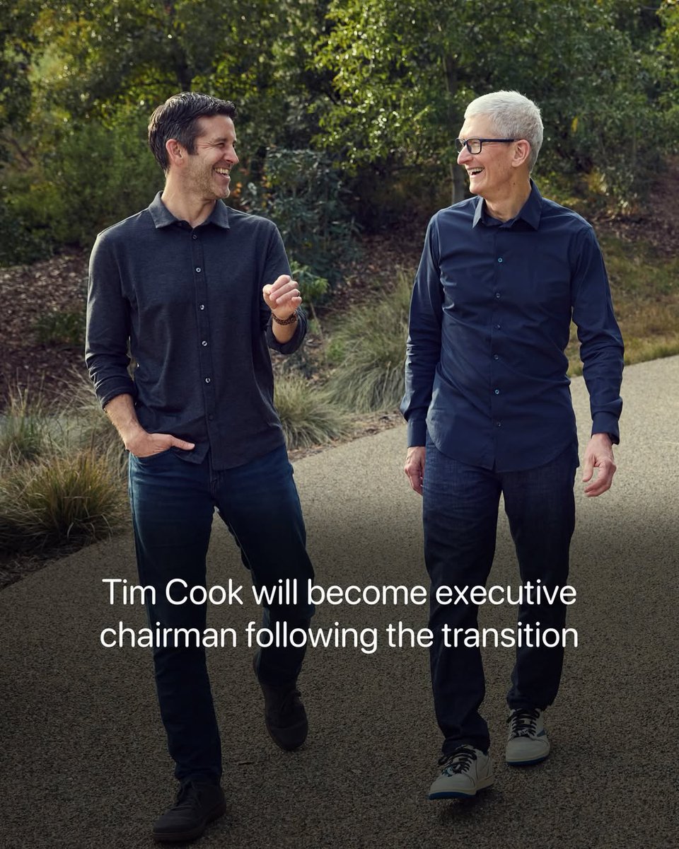 cremub's tweet photo. Cook will shift into the role of executive chairman and remain involved during the handover, calling his time as CEO “the greatest privilege of my life”. Under his leadership, Apple’s value grew from about $300 million to over $4 trillion, built around the iPhone ecosystem. https://t.co/u4xrgKBuSE