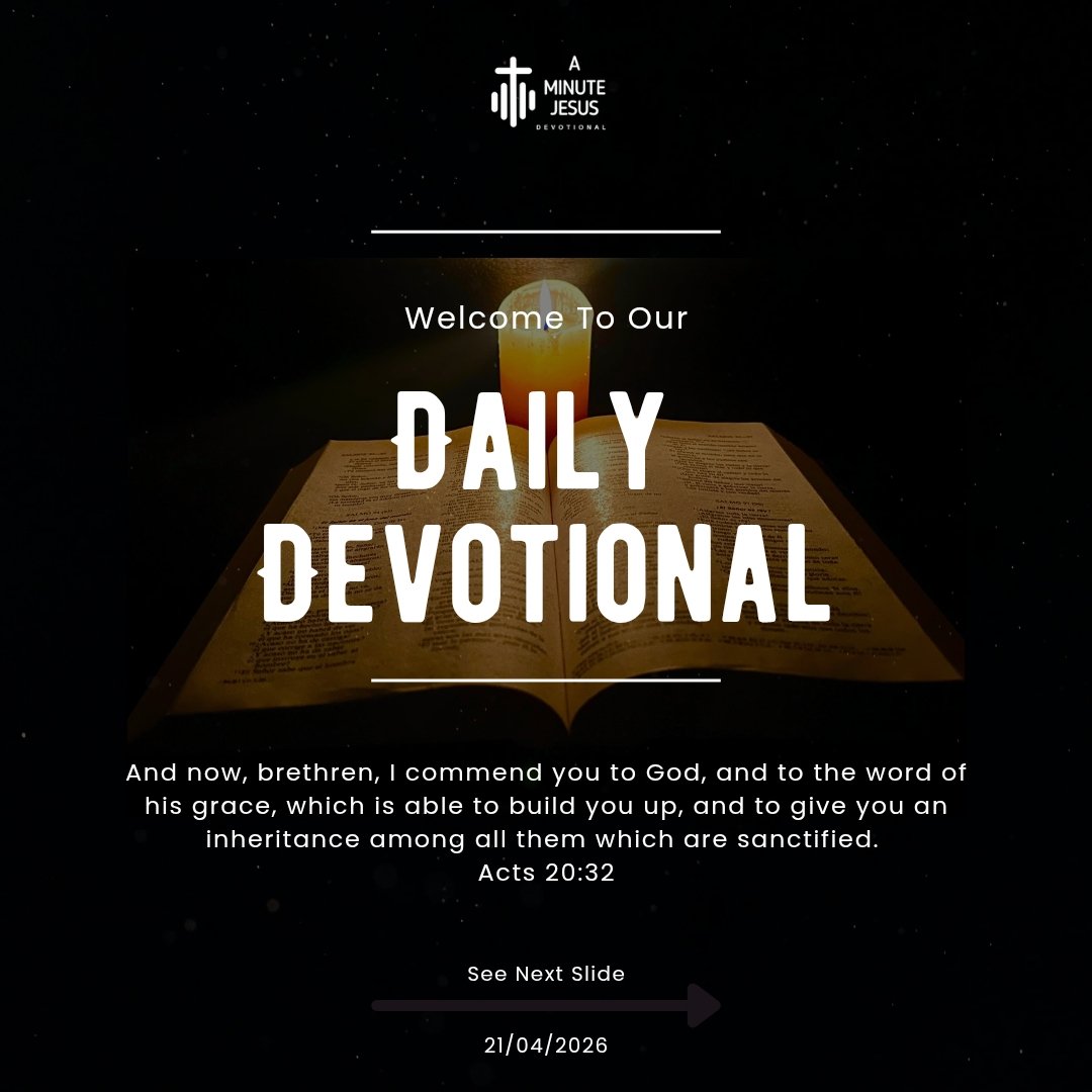 AMinJesusDev's tweet photo. Welcome To Our Daily Devotional. 
Day 111/365
21st April 2026.

Thread 🔋

God Bless You all! https://t.co/4VE1YU5SLG