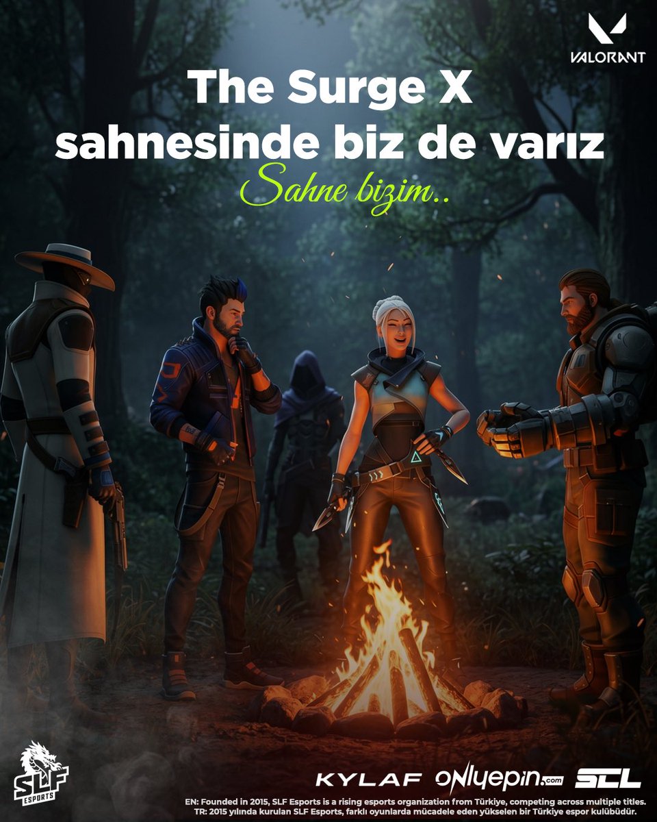 slfespor's tweet photo. The Surge X sahnesinde biz de varız.
SLF Esports olarak mücadelemizi en üst seviyede ortaya koymaya hazırız.
Sahne bizim. 🔥
@EVCtournaments
#SLFESPORTS #VALORANT #TheSurgeX #ForzaSLF https://t.co/ZNVznIiFIC