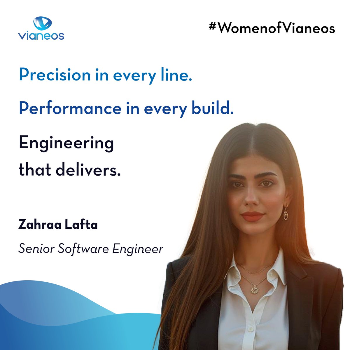 Vianeos's tweet photo. At Vianeos, we spotlight women shaping how we build and deliver.

Zahraa, our Senior Software Engineer, turns complex ideas into seamless, high-performing experiences in automotive connectivity.

Engineering, powered by precision.

#WomenInTech #Innovation https://t.co/E3ZkIEXJw2