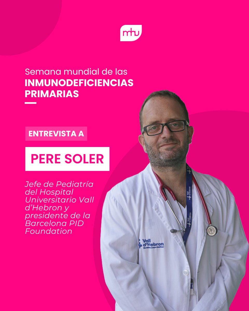aelmhu's tweet photo. 📅 Nos sumamos a la Semana Mundial de las #InmunodeficienciasPrimarias (IDP).

Entrevista al Dr.  Pere Soler (@vallhebron y @bcnpidfound) sobre los retos en el abordaje de estas #EnfermedadesRaras.

🔗 Puedes leer la entrevista completa en nuestra web: https://t.co/k8Yfya6xih https://t.co/t2tKUIqBNh