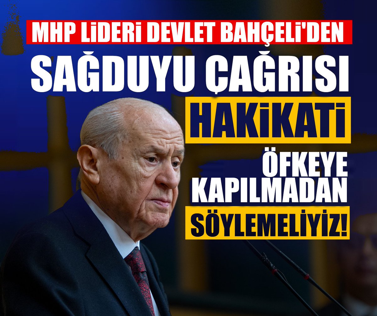 📌MHP Lideri Devlet Bahçeli'den sağduyu çağrısı: Hakikati öfkeye kapılmadan söylemeliyiz! turkgun.com/video/siyaset/…