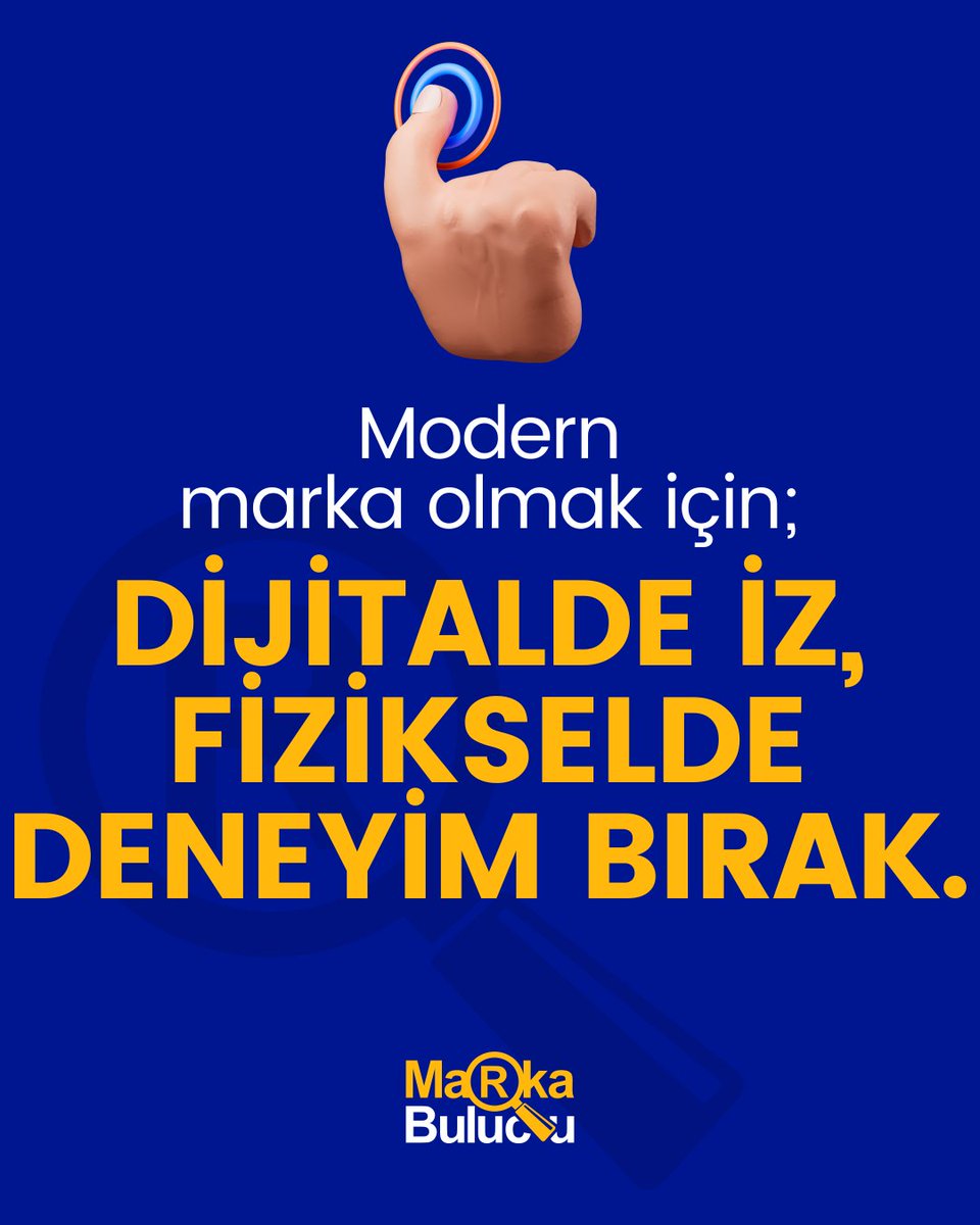 markabulucucom's tweet image. ❗Marka olmak, müşterinin hem parmak ucunda, ekranında hem de avucunun içinde, fiziksel dünyasında var olabilmektir.

#marka #markabulucu #yenimarka #startup #girişim