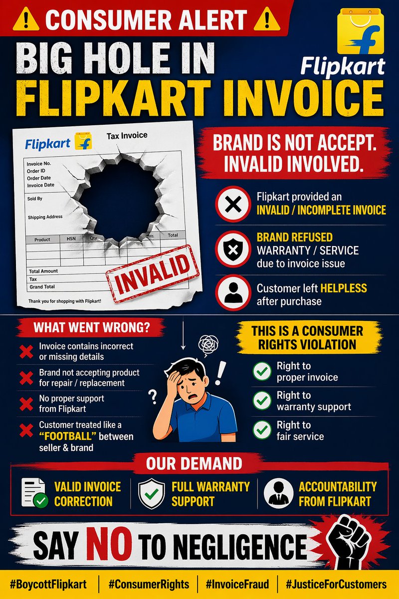 manisamkumar's tweet image. @ndtv @timesofindia @IndianExpress @CNNnews18 

#ConsumerRights #Flipkart #DOA #Ecommerce