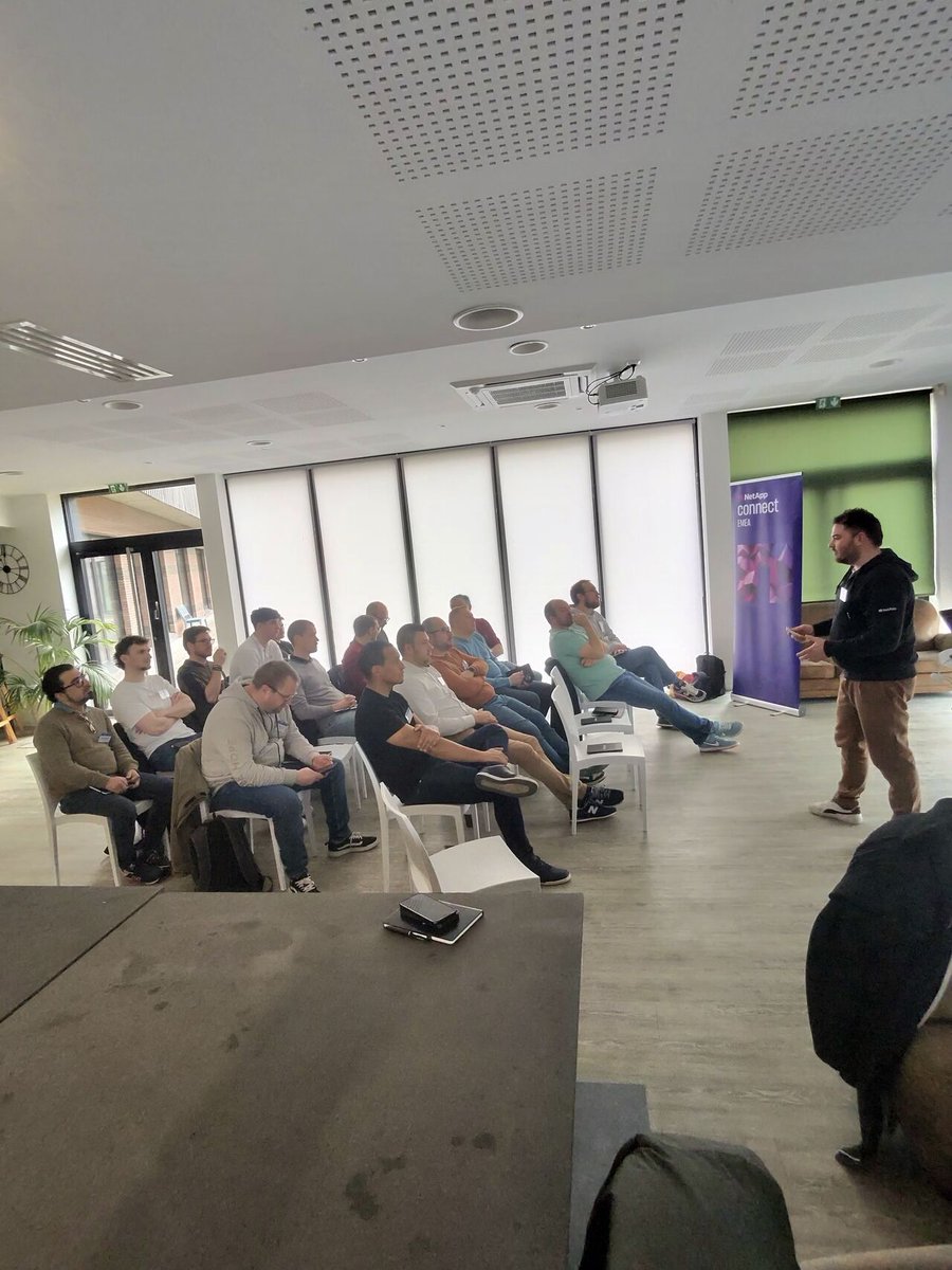 LifeAtNetApp's tweet image. Tech professionals from @NetApp user community gathered in Lille, France for hands-on learning, cybersecurity talks, and peer connections. Thanks to all who joined—looking forward to more great conversations at future events!

#NetApp #LifeAtNetApp #WhyNetApp