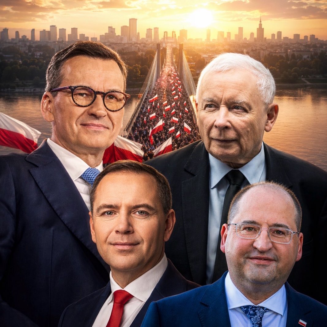 Obóz prawicy jest silny i zjednoczony jak nigdy dotąd. 🇵🇱

Wyznaczono nowe cele i podjęto ważne decyzje. Wszyscy stoją ramię w ramię. To nasza wspólna walka. ✅

Teraz czas na odbicie Polski z rąk Donalda Tuska…