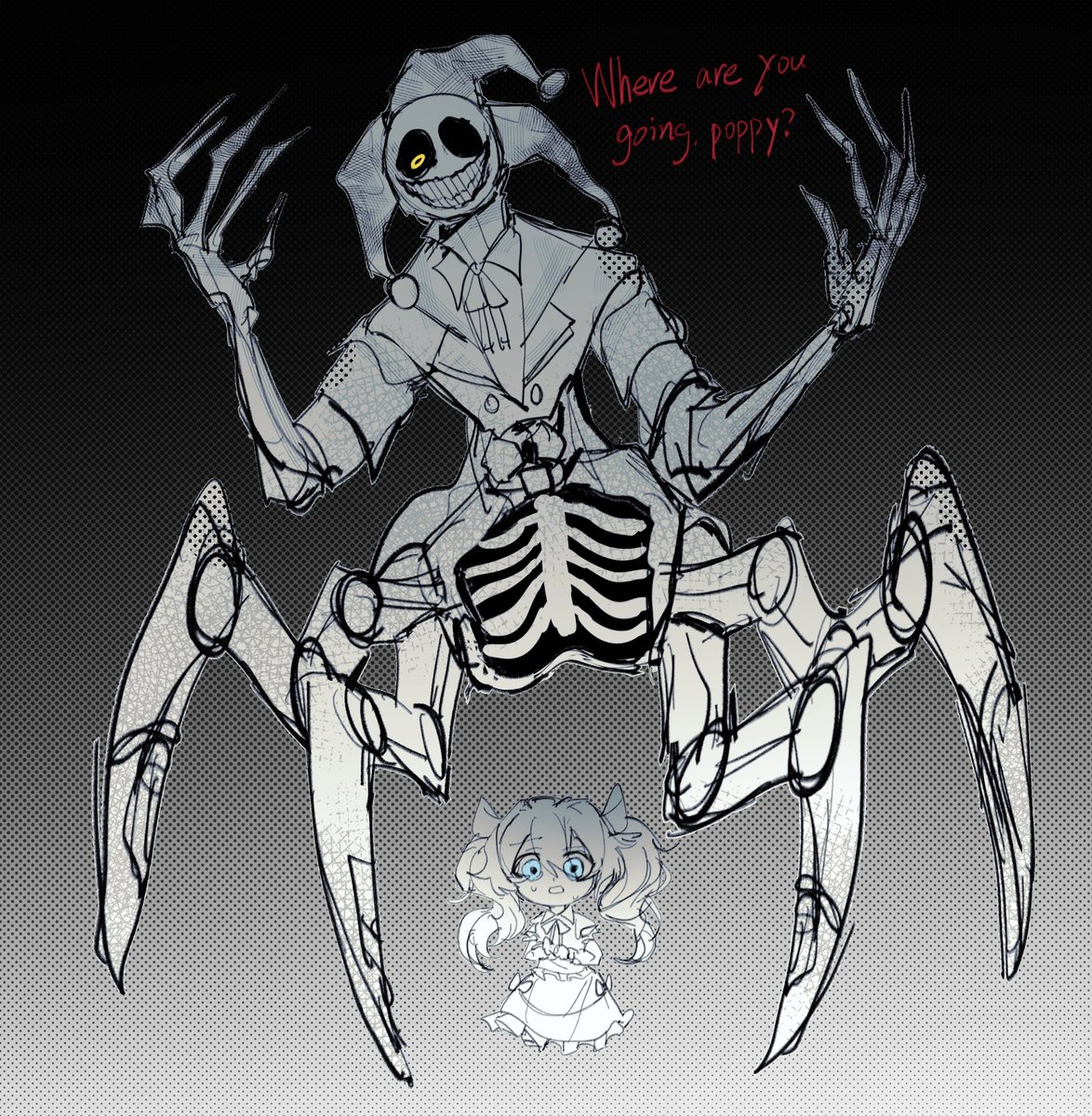 Draw it for my best friend.
#PoppyPlaytime 
#PoppyPlaytimeart 
#Prototype1006