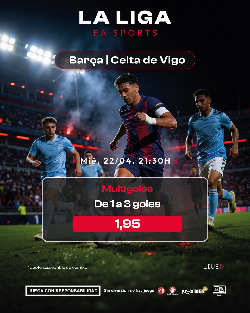 ⚔️⚽ Un rival que ya le plantó cara al #realmadrid, como el #CeltaDeVigo, se presenta en el #CampNou con ganas de sorprender 🎯 ¡Partidazo a la vista! Seguro que con muchos goles 🥅