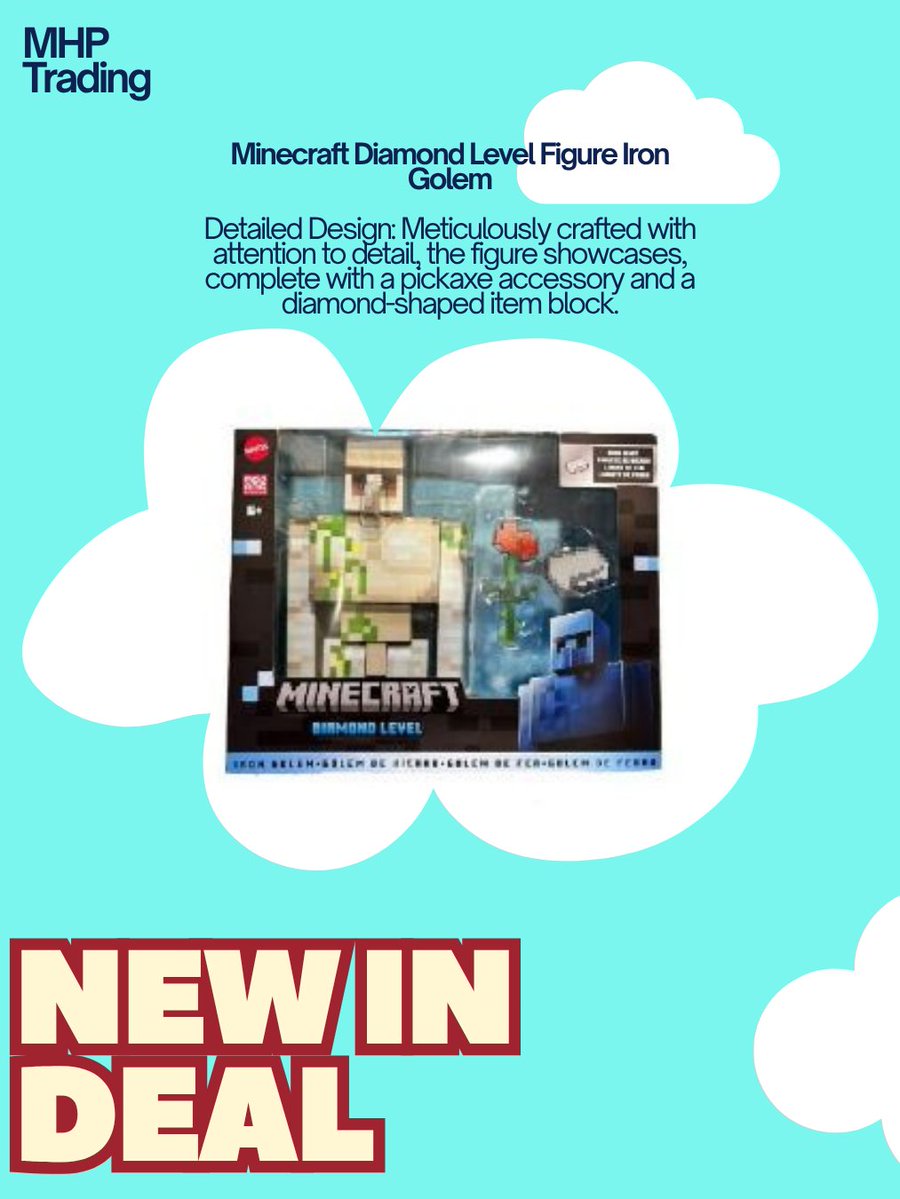 NEW IN DEAL
Minecraft Iron Golem Figure 🎮

Highly detailed &amp; ready for action
A must-have for Minecraft fans!

£22.99 FOR A LIMITED TIME ONLY

LINK: tiktok.com/view/product/1…

#Minecraft #ToyDeals #NewIn #MHPTrading