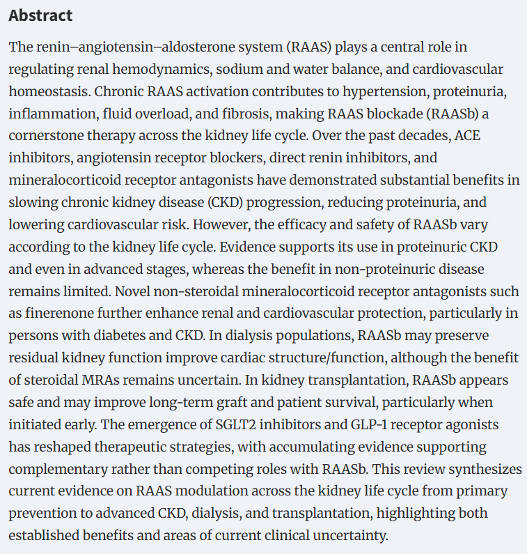 RAAS blockade in the kidney Life-Cycle: Treatment Standard 

doi.org/10.1093/ndt/gf…