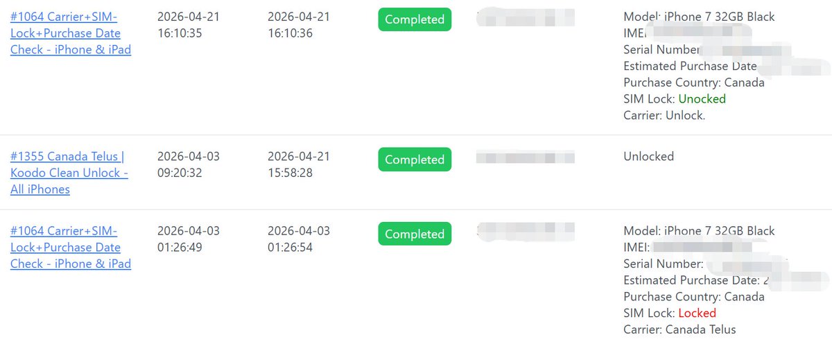 👍👍👍 Canada Telus | Koodo Clean Unlock - All iPhones   2026.4.21

Now 1-3 Days much faster

unlock.imeischeck.com/main/submit-or…