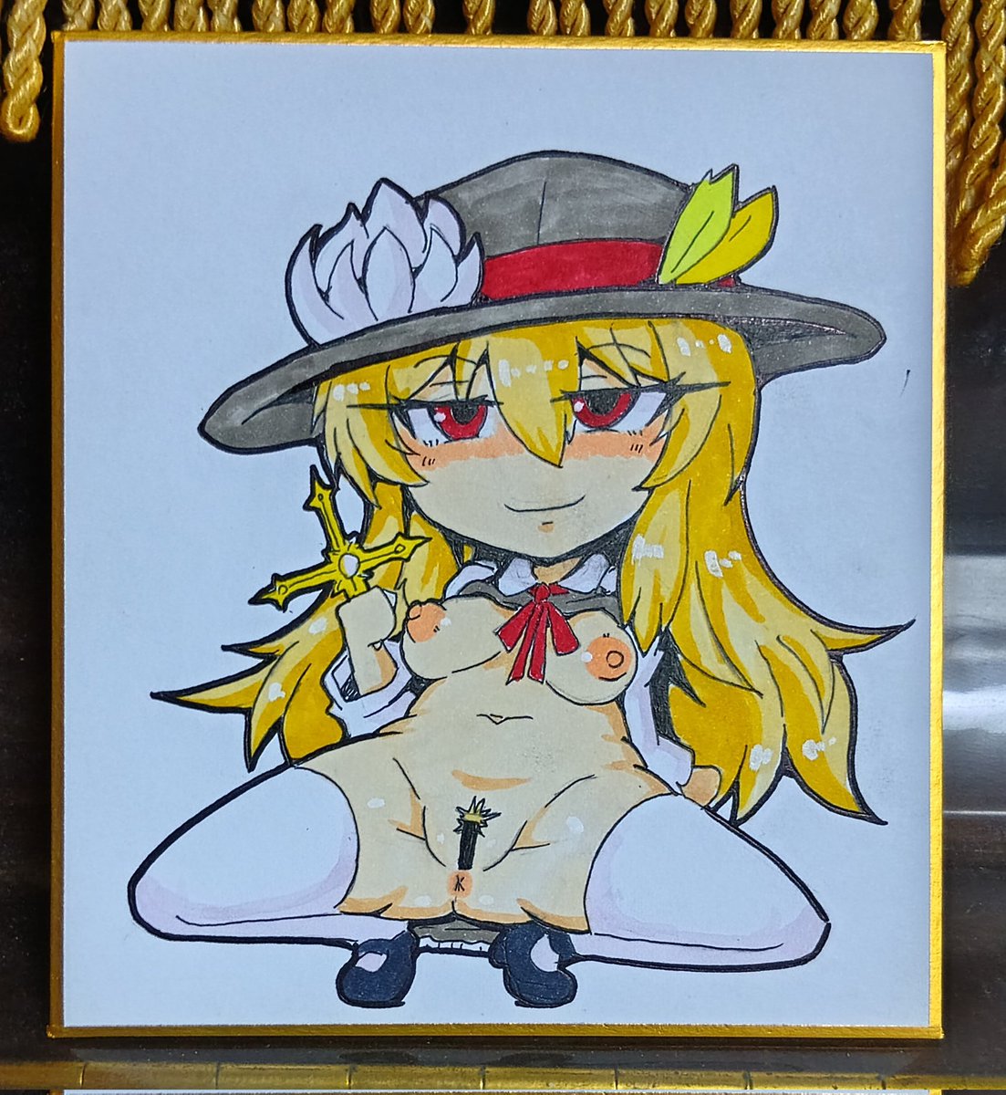 依頼分のジャケ子ミニ色紙出来ました。 