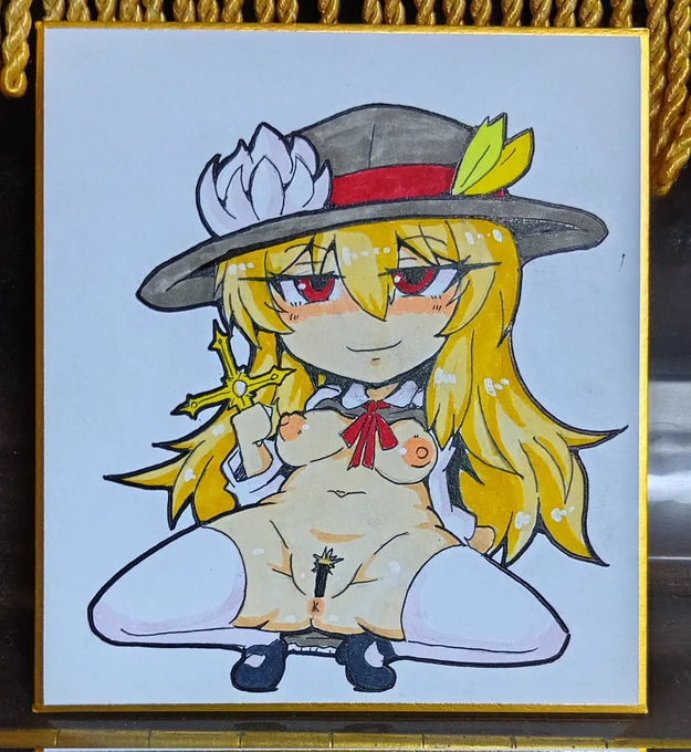 依頼分のジャケ子ミニ色紙出来ました。