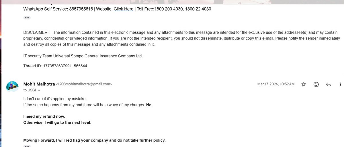mhtmlhtra's tweet photo. This situation is unacceptable and amounts to clear harassment. Being asked to pay an additional 5% premium 7–8 months after purchasing a policy, especially when the policy was chosen based on the originally quoted price, reflects a serious lack of transparency and accountability https://t.co/TQ2XCIdNGq