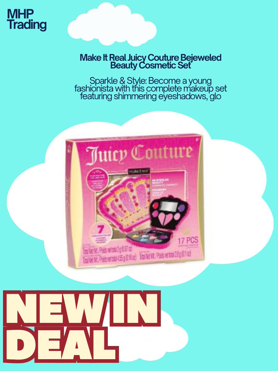 💖 NEW IN 💄
Juicy Couture Beauty Set ✨👑

Shimmering eyeshadows &amp; glam fun for mini fashionistas 💅
Perfect for dress-up &amp; creative play!

LINK: tiktok.com/view/product/1…

#NewIn #KidsMakeup #GiftIdeas #MHPTrading