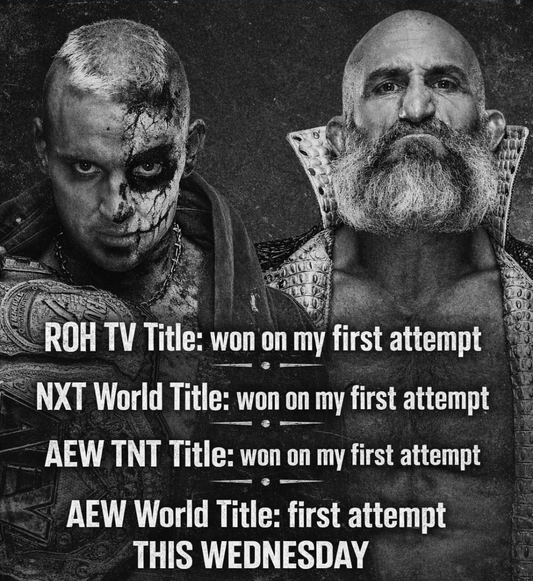 AEWFrance1's tweet image. 🔸Tommaso Ciampa affirme avoir remporté les titres #ROH TV, #wweNXT et TNT dès sa première tentative. 

Il s'attaque maintenant au championnat du monde de la #AEW… dès sa PREMIÈRE TENTATIVE ! 👀