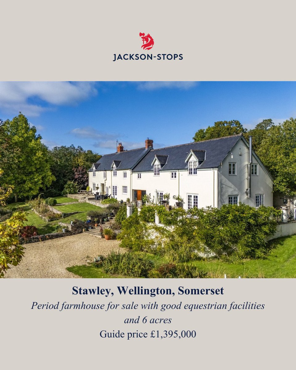 JS_Taunton's tweet image. #Stawley #Wellington #Somerset
Guide price £1,395,000

Little Brimley Farm is an imposing #periodfarmhouse occupying an enviable setting with established gardens, paddocks and good #equestrianfacilities.

jackson-stops.co.uk/properties/213…

@horseandhound @SomersetLive