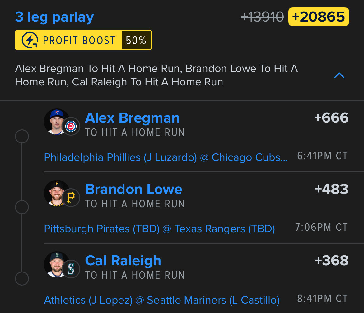 TroubleBets's tweet image. 🅰️🅱️©️ easy as 1️⃣2️⃣3️⃣

#GamblingX #MLB #Parlay